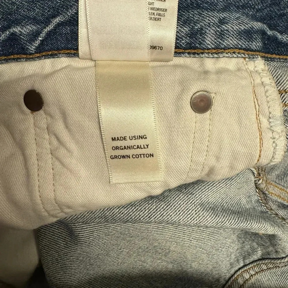 NWOT $198 AGOLDE Relaxed Boot Jeans - Frayed Hem Denim Organic Cotton Mid-Rise - Picture 10 of 11